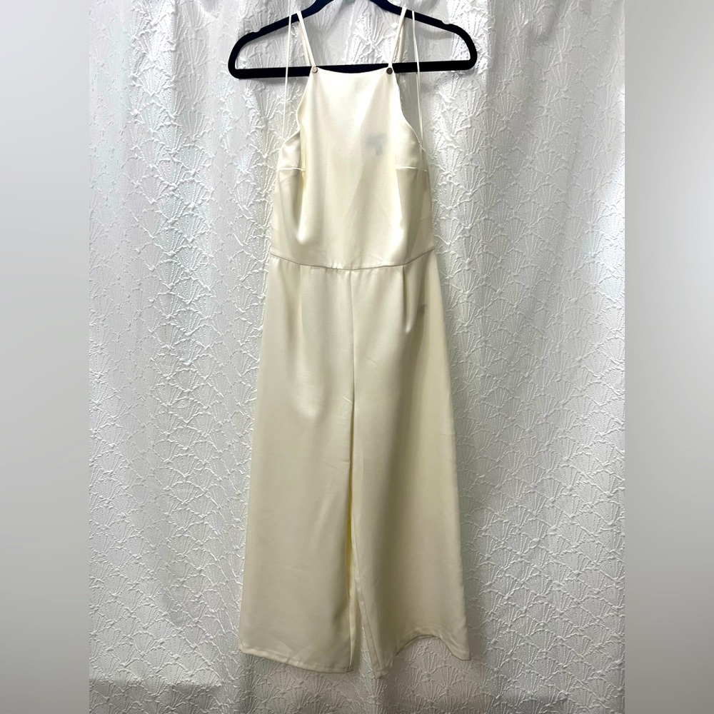 Topshop white/cream pant romper.